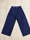 Dries Van Noten Men’s Wide Legs Plaid Front Pilan Jeans, Indigo Blue, Size M — photo 2