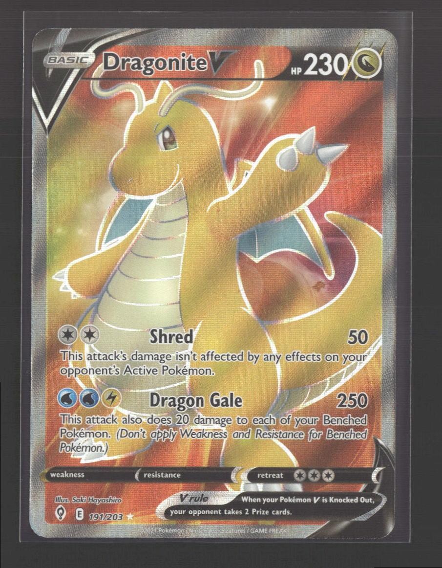 SWSH07: Evolving Skies Dragonite V (Full Art) #191/203
