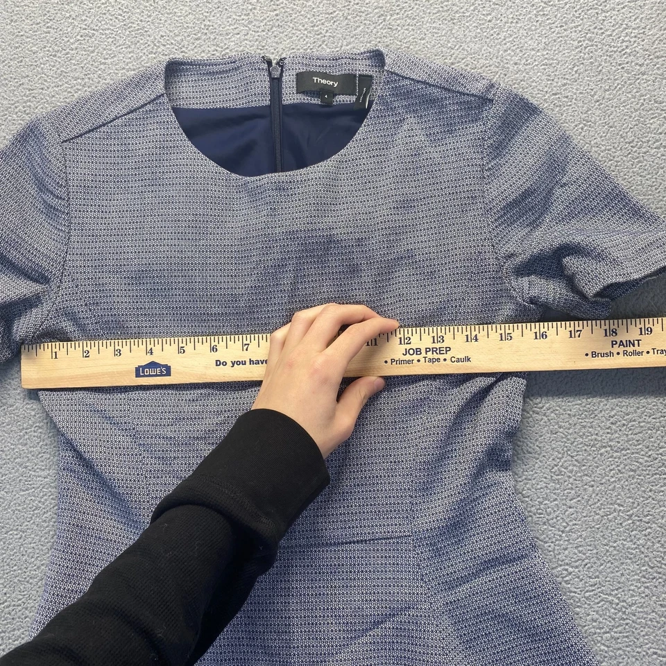 Theory Women's Dress Size 4 Mini Houndstooth Zipper,Lined - Image 4 of 4