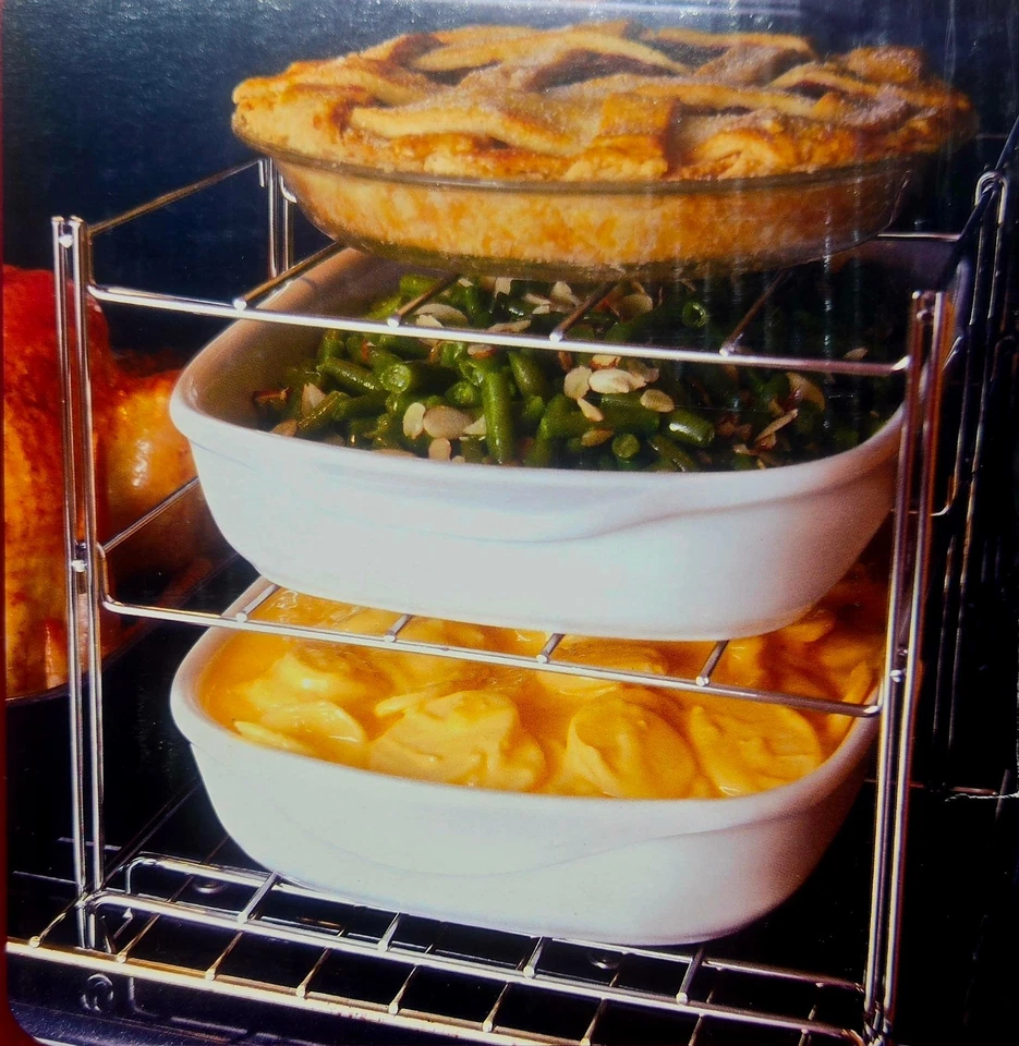 Betty Crocker Estante para Horno de 3 Niveles - Doble Capacidad para Horno, Se Pliega Plano TOTALMENTE NUEVO Foto 2 de 4