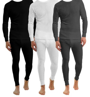 IQONEQ Mens Thermal Underwear Set Long Johns Top Bottom–Full or Half Sleeve Base Layer