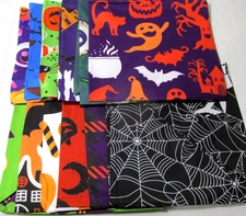 Halloween Dog Pet Bandanas Lot 12 Different Designs Adjustable Tie On One Size