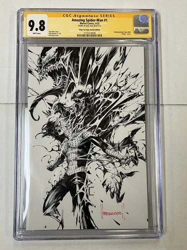 Amazing Spider-Man #1 CGC 9.8 SIGNED BY KAEL NGU Shop Fan Expo B&W VARIANT