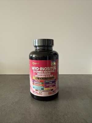 Qoyava Myo-Inositol D-Chiro Inositol Berberine Vitamin D3 K2 90 Capsules