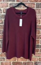 NWT Eileen Fisher Cranberry Merino Wool Pullover Top Sweater 228 1X