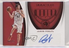 2017-18 Panini Immaculate Modern Marks Red 6/25 Jakob Poeltl #MK-JPT Auto 0c3