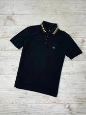 Vivienne Westwood Polo Shirt Logo Orb Men Size XL Black