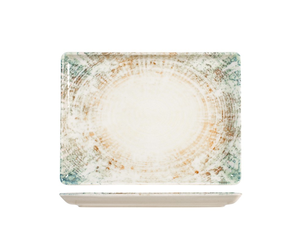 H&H Rectangular Plate In Porcelain, 22X30Cm, Multicolor