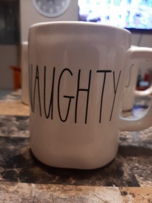 Rae Dunn NAUGHTY Ceramic Coffee Mug 