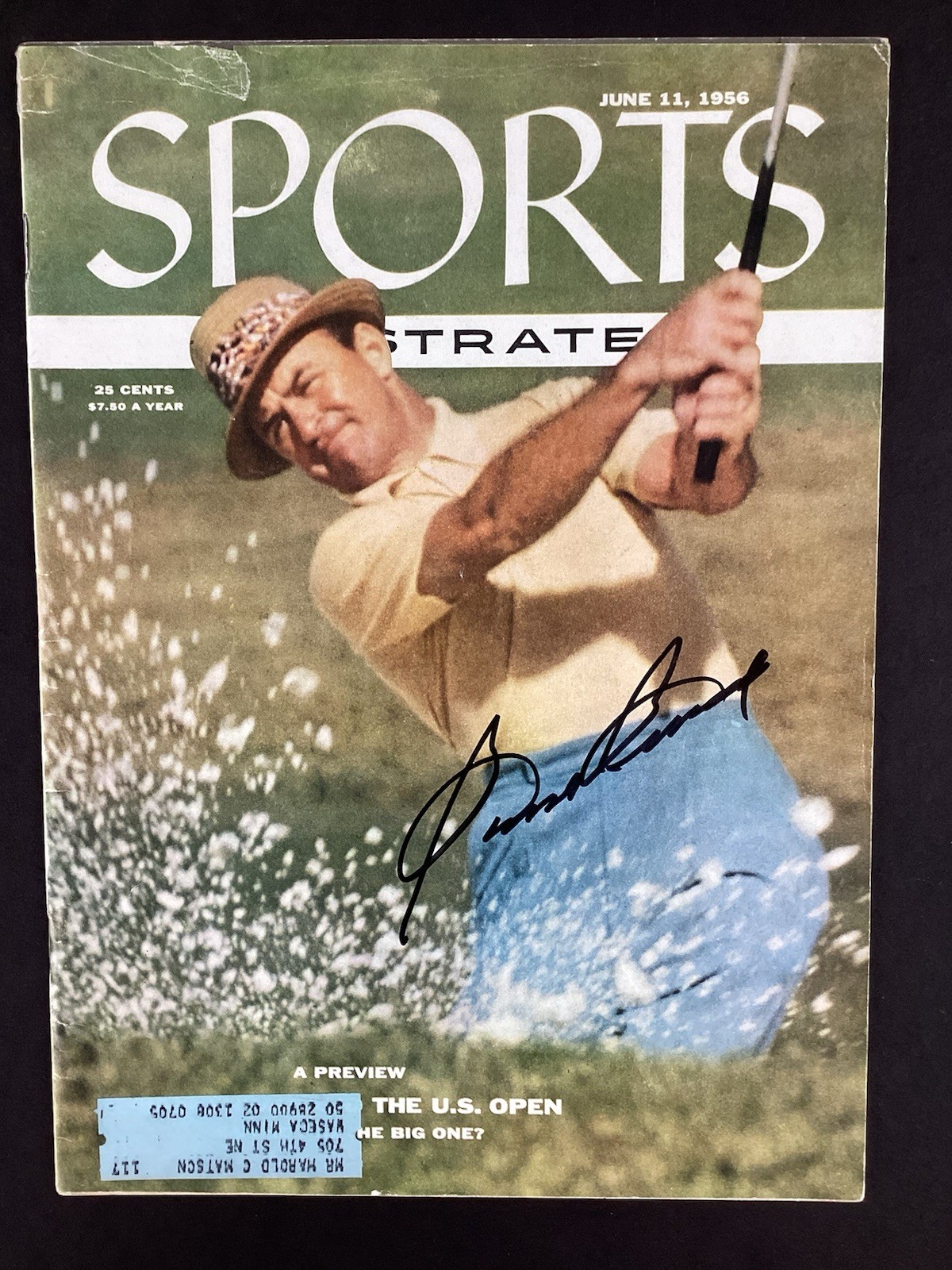 Sammy Snead Autographed Signed PGA Tour Sports Illustrated 6/11/56 Golf PGA US Open Masters HOF JSA 