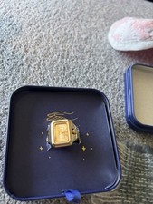 Fossil Raquel Watch Ring Quartz Gold Dial Ladies Watch ES5343 14mm