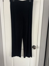 Chico's Travelers Elastic Waist Pull-on Casual Dressy Black Pants 2 Reg Large