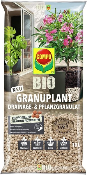 Compo Bio Granuplant Drainage Pflanzgranulat Bimsstein Alternative BläHton 10L-image