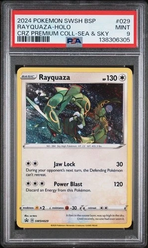 2024 POKEMON SWSH BLACK STAR PROMO #029 RAYQUAZA-HOLO PSA 9