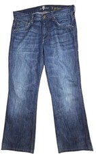 7 For All Mankind Bootcut Jeans Womens 30 Blue Dark Wash Denim A Pocket 29  