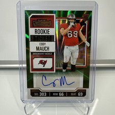 2023 Panini Contenders Cody Mauch #169 RC AUTO Green Laser
