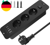 Versenkbare Steckdose USB-C PD 20W, 3 Fach Steckdosenleiste Einbausteckdose