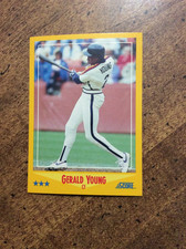 1988 Score #442 Gerald Young, Astros rookie card nm ib. rookie card picture