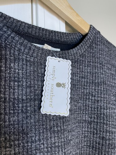 New Simply Southern - Knit Charcoal Dress - Charcoal XL - Picture 2 of 7