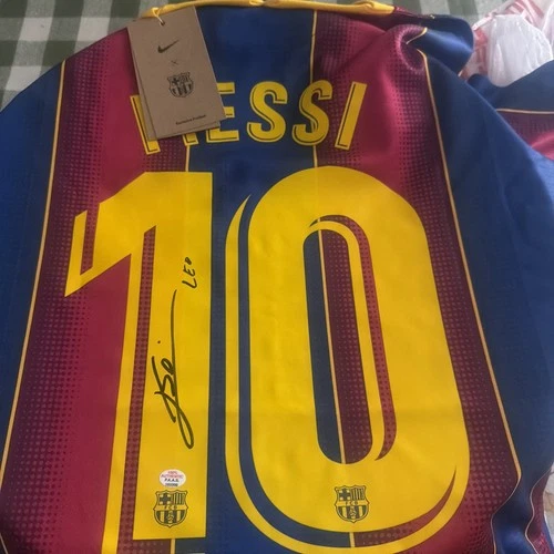 Lionel "Leo" Messi Signed Barcelona Pro Style Soccer Jersey W/ COA