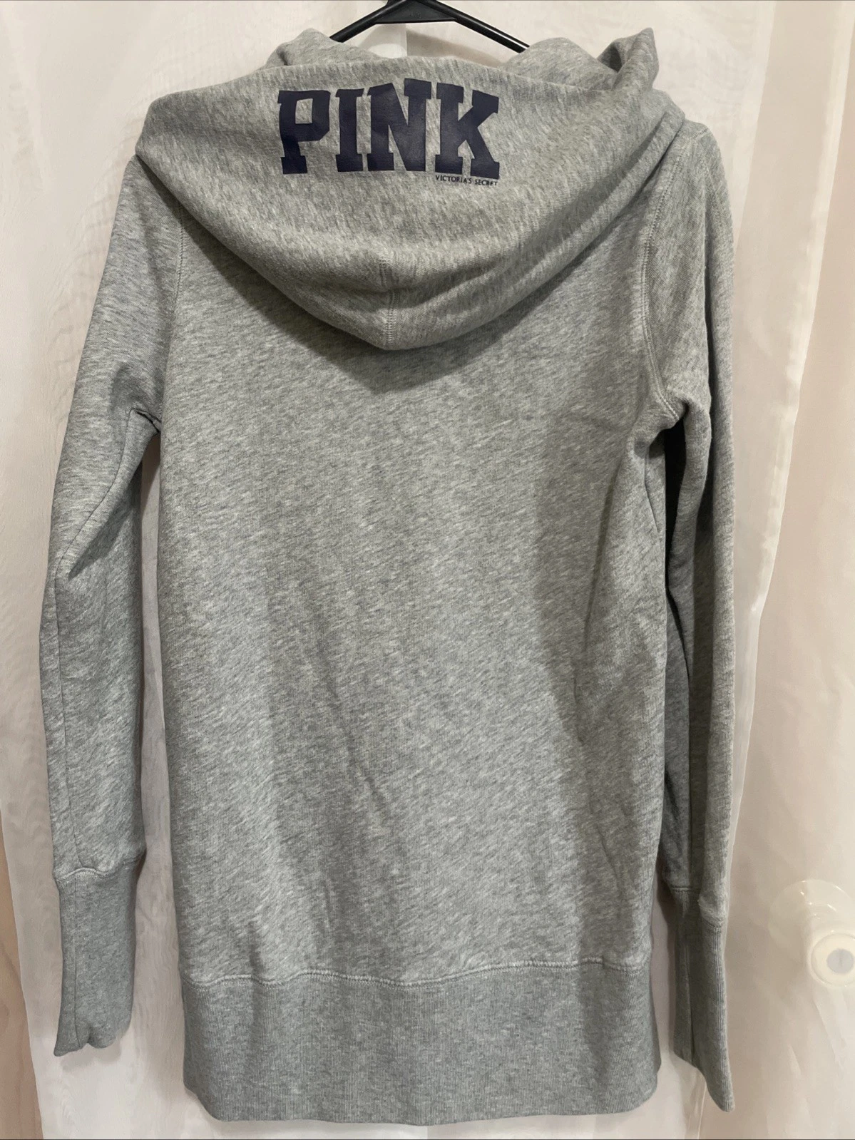 UNDERCOVER Felpa con cappuccio maglione Victoria Secret rosa piccolo grigio donna Dallas Cowboys