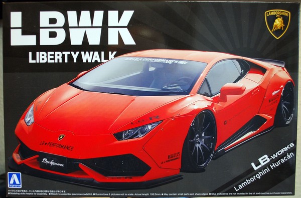 Aoshima 059883 2014 Lamborghini Huracan Lbwk Liberty Walk Vers. I 1:24-image