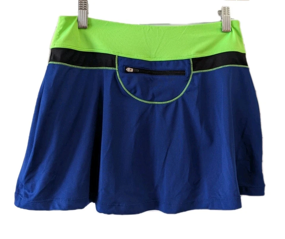 Pantalones cortos de tenis Fila para mujer M multicolor bloque cremallera bolsillo pull-up elástico logotipo Foto 2 de 4