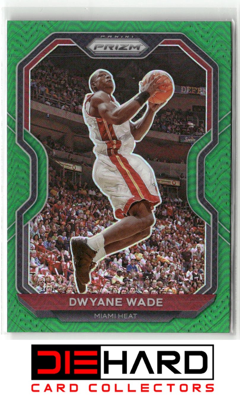 2020-21 Panini Prizm #195 Dwyane Wade Green Prizms Miami Heat