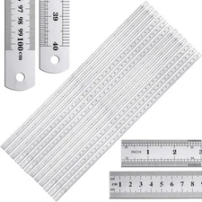 12 PCS 40 inch/100cm Metal Yard Stick Large Stainless Steel Ruler for School
