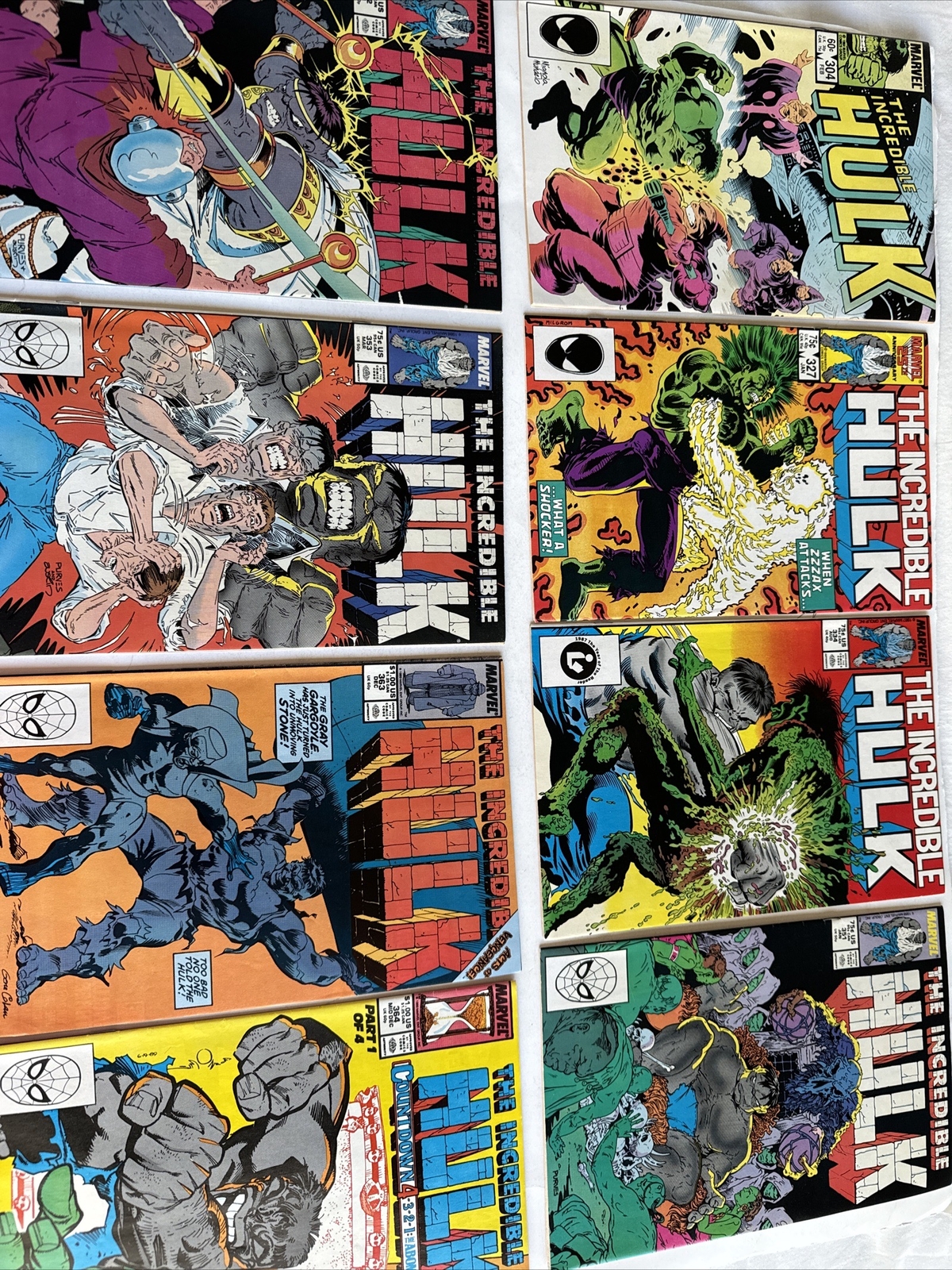 Incredible Hulk #304 327 334 351 352 353 363 & 364 - 8 Issue Lot