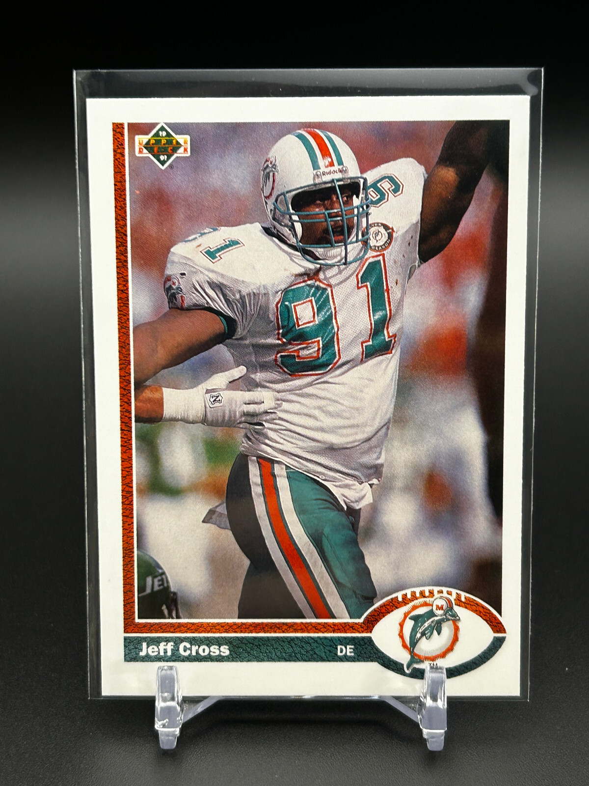 1991 Upper Deck Football Card #415 JEFF CROSS Miami Dolphins