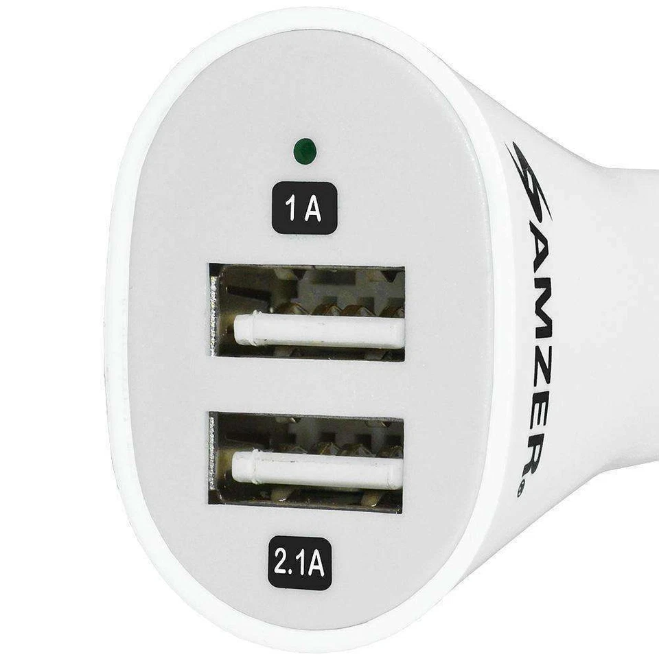 Adaptador cargador coche puerto USB 4x 2.1A/1A para teléfono celular iPhone Samsung Android Foto 2 de 4
