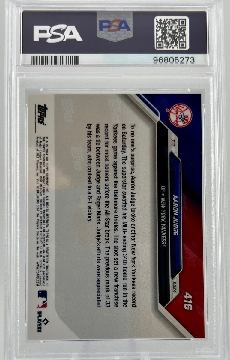 その他 Topps Now Aaron Judge - 2024 MLB 416 SP Aaron Judge 1st Half HR Record 2024 MLB TOPPS NOW Card 416