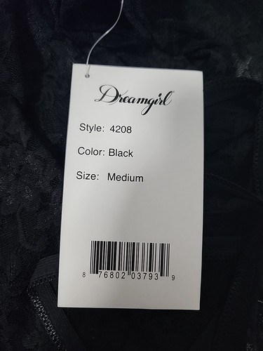 dreamgirl lingerie, Size M, style 4208, Black - Picture 2 of 3