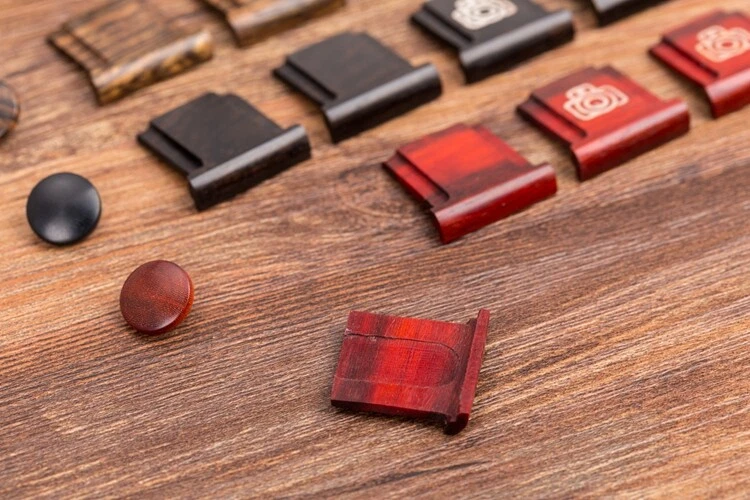 Wood Camera Hot Shoe Cover Shutter Release Button Cap For X100F X100V XT5 XT4 - Image 2 of 4