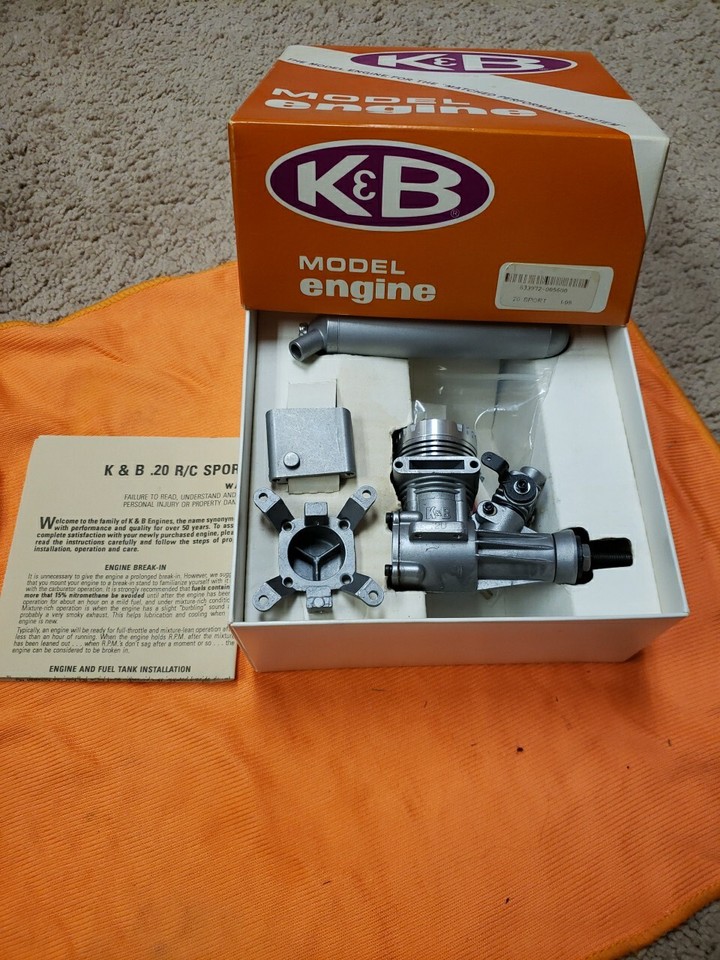 K&B Engine - k&b .20 R/C Sportster motor with muffler - New - No 5600 ...