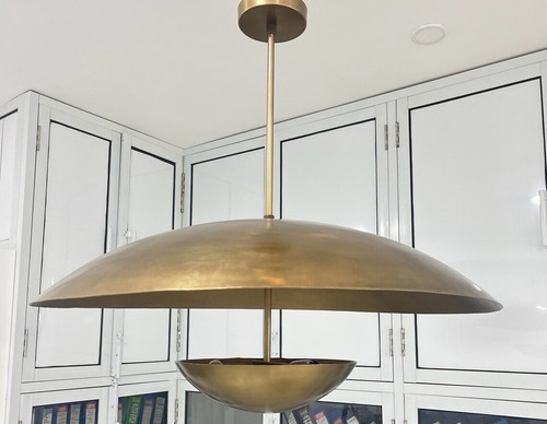 3 Light Elegant Ceiling Flush mount light Pendant Mid Century Modern Raw Brass C - Picture 3 of 10
