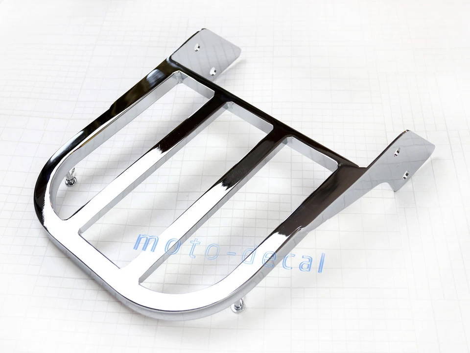 Portaequipajes para V-Star VStar 1100 XVS1100 2000-2009 barra trasera cromada Sissy Foto 3 de 4