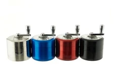 2.1" 4 PC Aluminum Tobacco Herb Spice Crusher Hand Crank Grinder
