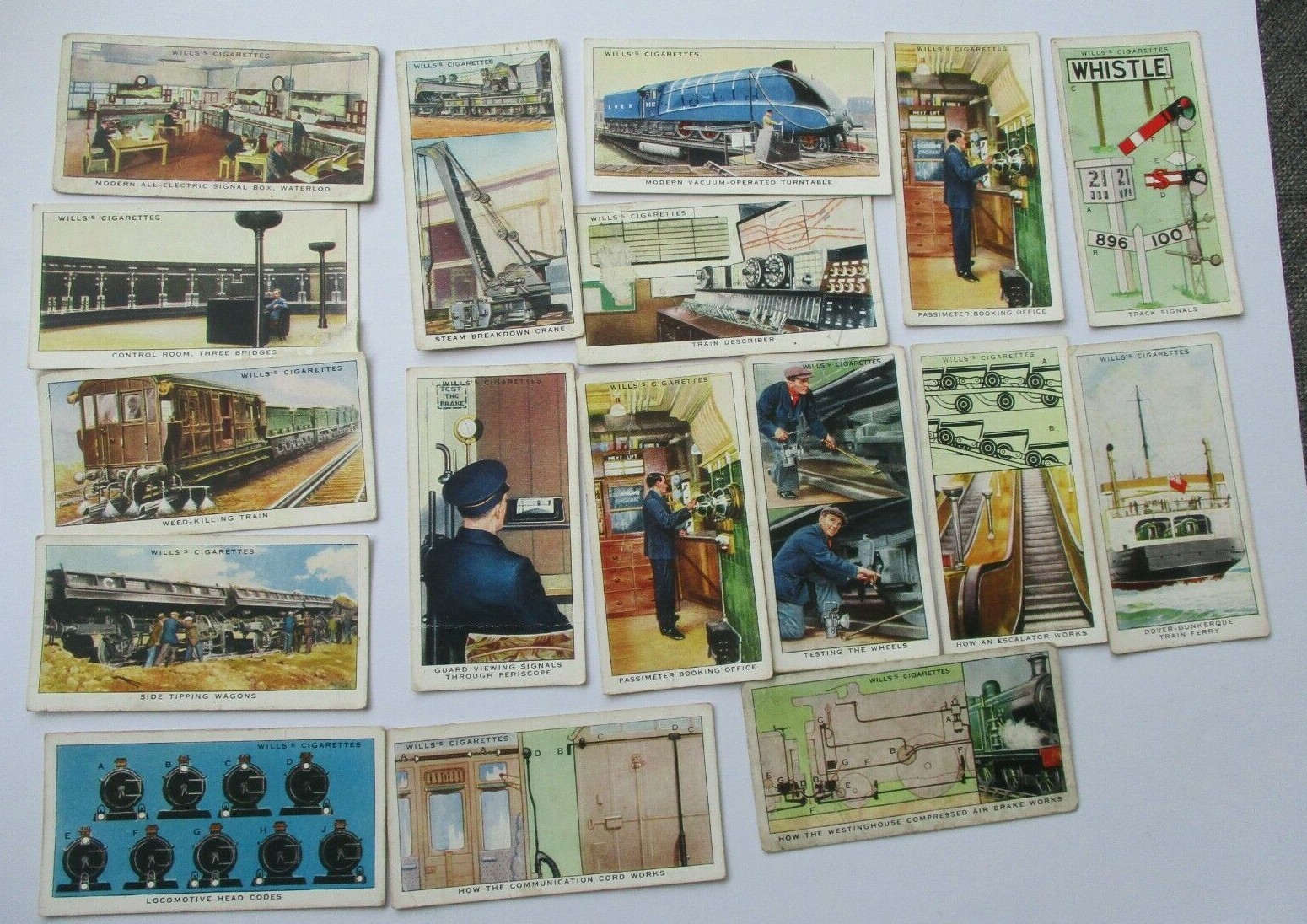 Railway Equipment Wills Cigarette Cards 1938 17 Loose Cards eBay