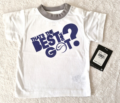 NIKE Jungen T-Shirt   blau-weiß  That The Best   Gr 62/68  NEU mit Etikett