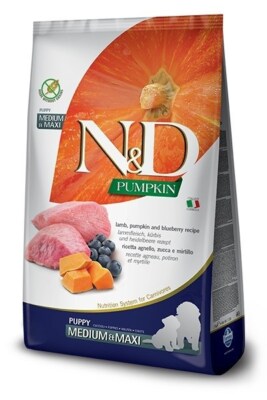 8010276033345 FARMINA N&D GF PUMPKIN DOG LAMB&BLUEBERRY PUPPY MEDIUM/MAX