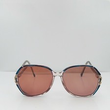 Vintage Ashley Stewart Blue Oval Sunglasses FRAMES ONLY Hong Kong