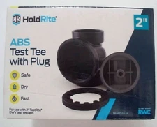 HoldRite TestRite 2" in. ABS Test/Cleanout Tee & Plug - TRABS2A-H - Combo Ship
