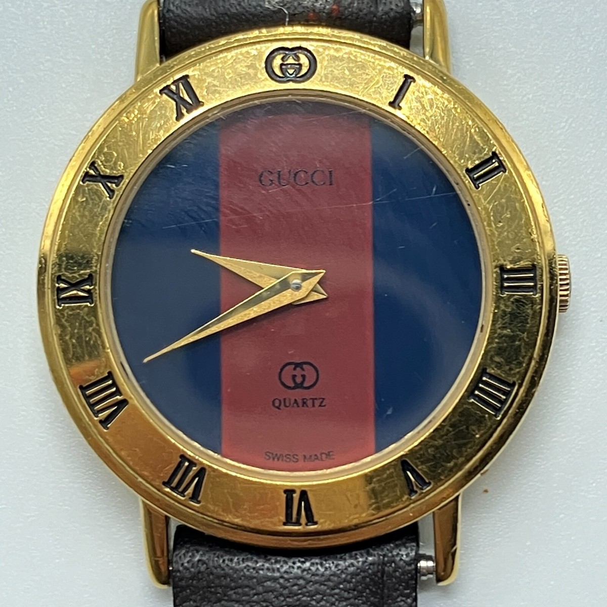 GUCCI 3000L Shelly Line Dial Women Vintage Swiss Made Watch Quartz