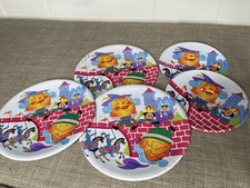 VTG Humpty Dumpty litho Metal Kids Plates Set of 5