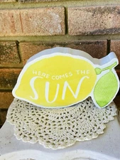 Here Comes The Sun Chunky Lemon Shelf Sitter