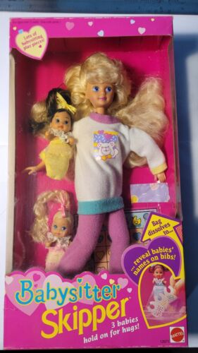 VTG 1994 Barbie Babysitter Skipper with 2 Babies Surprise Names Mattel 12071