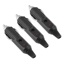5pcs 12V 24V 5A Car Accessory Male Cigarette Lighter Socket Plug Connector New
