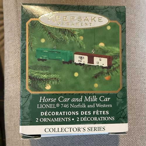 Punze Miniatur Ornament Pferd & Milchwagen Lionel Train 2000 - Bild 1 von 15